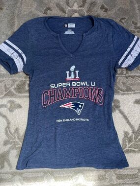 New England Patriots Super Bowl LI Champions Navy Tee